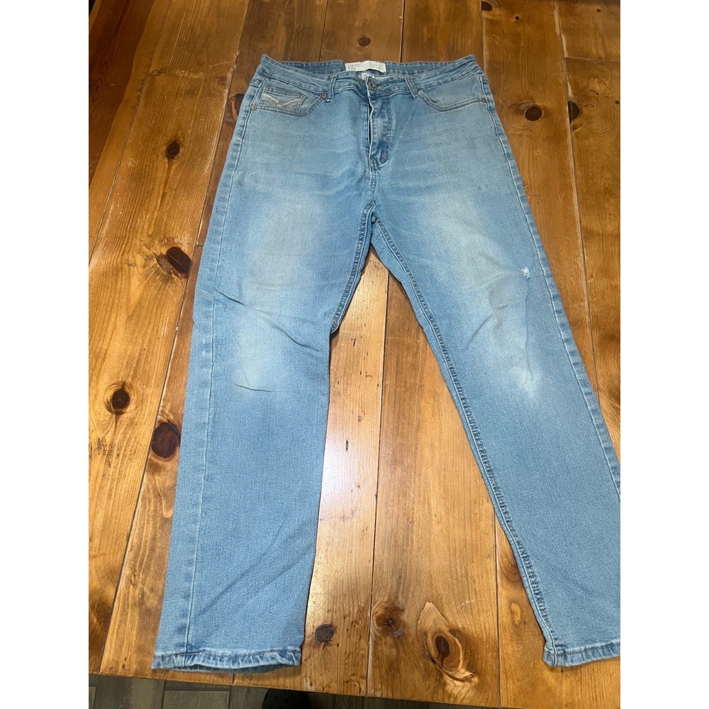Colours by Alexander Julian Mens Light Wash Stretch Straight Leg Jeans 33x30